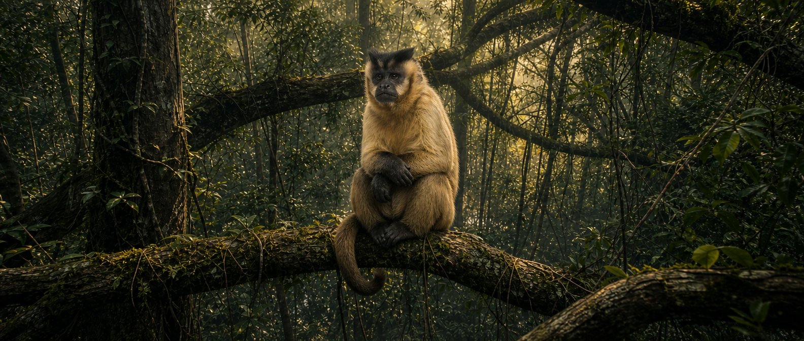 An elder capuchin in the canopy